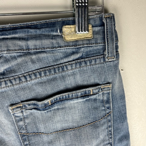 Paige Roxbury Low Rise Peg Leg Jeans Skinny Light Blue Denim Pockets 29 Casual - Picture 7 of 11